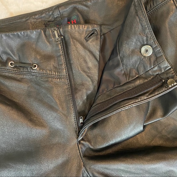 Lauren Ralph Lauren Black 100% Leather Riding Pants Sz 4 - Picture 10 of 13